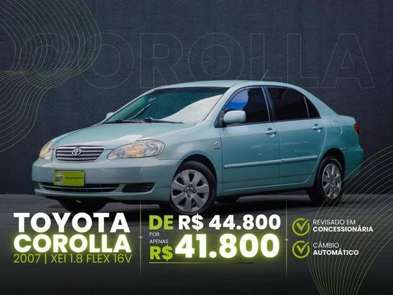 TOYOTA COROLLA 1.8 XEI 16V FLEX 4P AUTOMÁTICO TOYOTA COROLLA 1.8 XEI 16V FLEX 4P AUTOMÁTICO